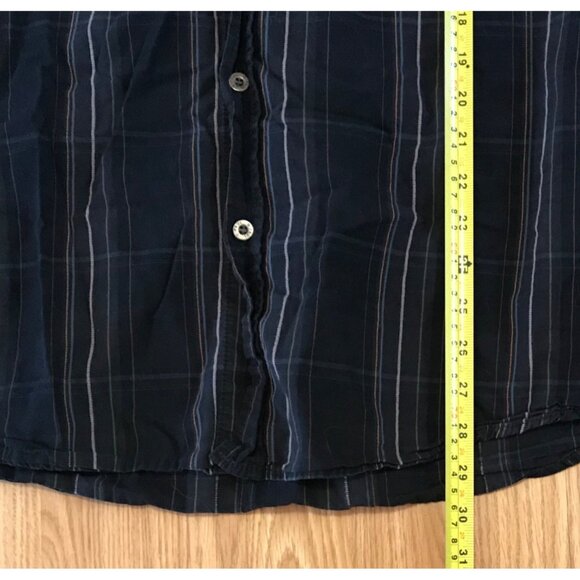 G-Paul Jeans XXL Mens Long Sleeve Button Down Shirt Cotton Black Gray Plaid - Picture 8 of 8